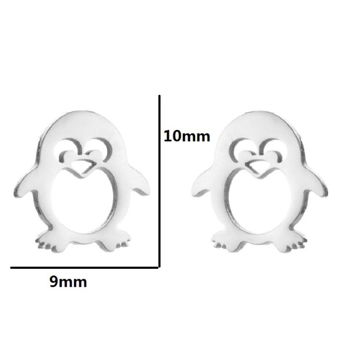 Foreign Trade Earrings New Ins Style Temperament Bear Stud Earrings Fashion Korean Retro Swan Rabbit Ear Bone Studs