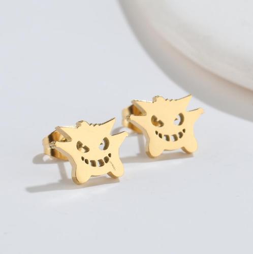 Cross-Border Halloween New Little Monster Earrings Ins Fashion Personality Demon Ear Bone Studs Wholesale Foreign Trade Accessories