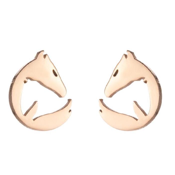Foreign Trade Earrings New Ins Style Temperament Bear Stud Earrings Fashion Korean Retro Swan Rabbit Ear Bone Studs