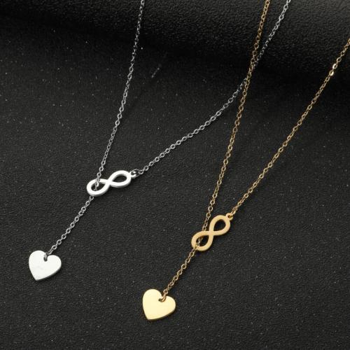 European and American INS Style Personality Geometric Simple Heart-shaped Double Pendant Necklace Accessory for Women Versatile Sweater Chain