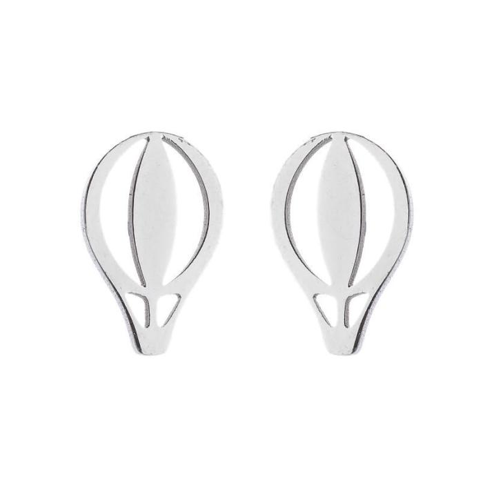 Korean and Japanese Style Stainless Steel Simple Personality Fruit Small Earrings Fashion Simple Strawberry Apple Asymmetric Ear Bone Studs