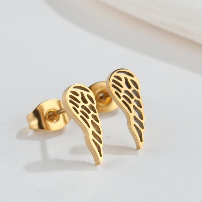 Korean Version Simple New Fashion Geometric Star Moon OK Gesture Earrings Ins Personality Unisex Symbol Ear Bone Studs