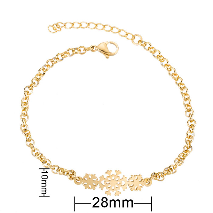 Jewelry for Women Stainless Steel Butterfly Christmas Bracelet Snowflake Elephant Heart Couple Bracelet Moon Star Bracelet