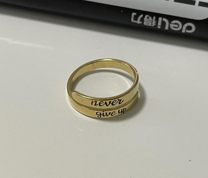 Vintage Open Ring INS Fashion Stainless Steel Adjustable Jewelry IamEnough Multi-layer Ring for Women Wholesale