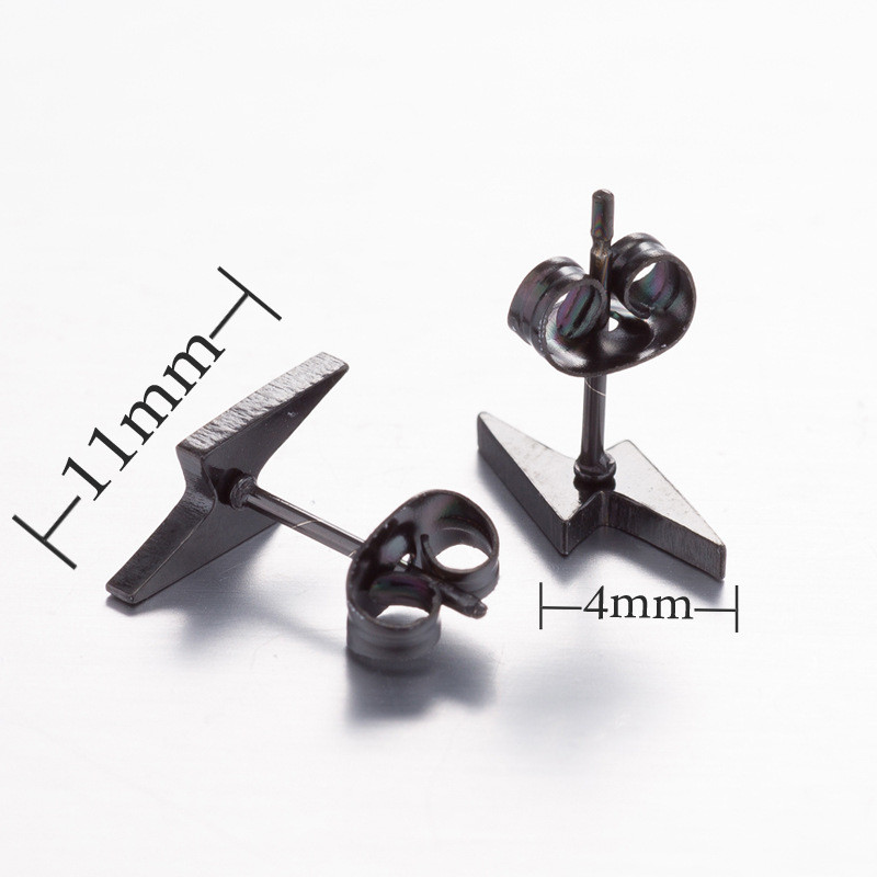Lightning Earrings Stainless Steel Studs for Women Elegant Simple Personality Versatile Small Earrings Manufacturer In Stock Wholesale