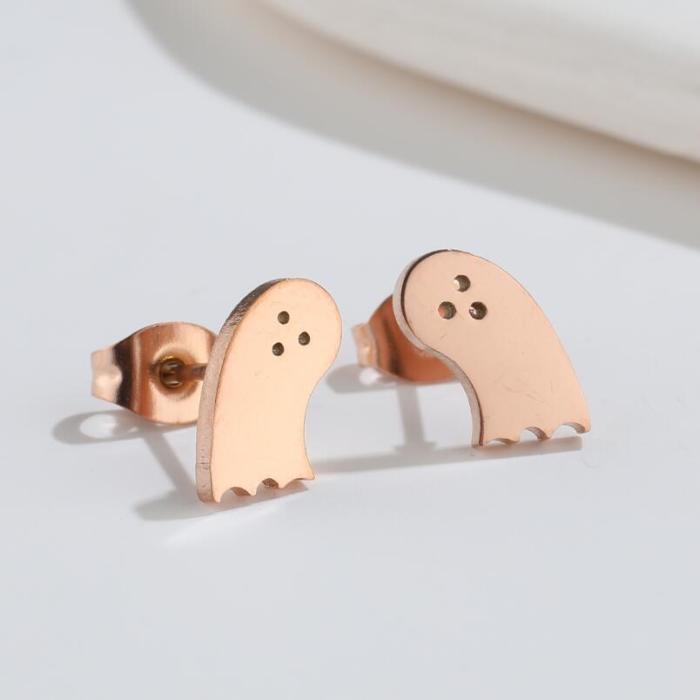 Korean Version Simple New Fashion Geometric Star Moon OK Gesture Earrings Ins Personality Unisex Symbol Ear Bone Studs