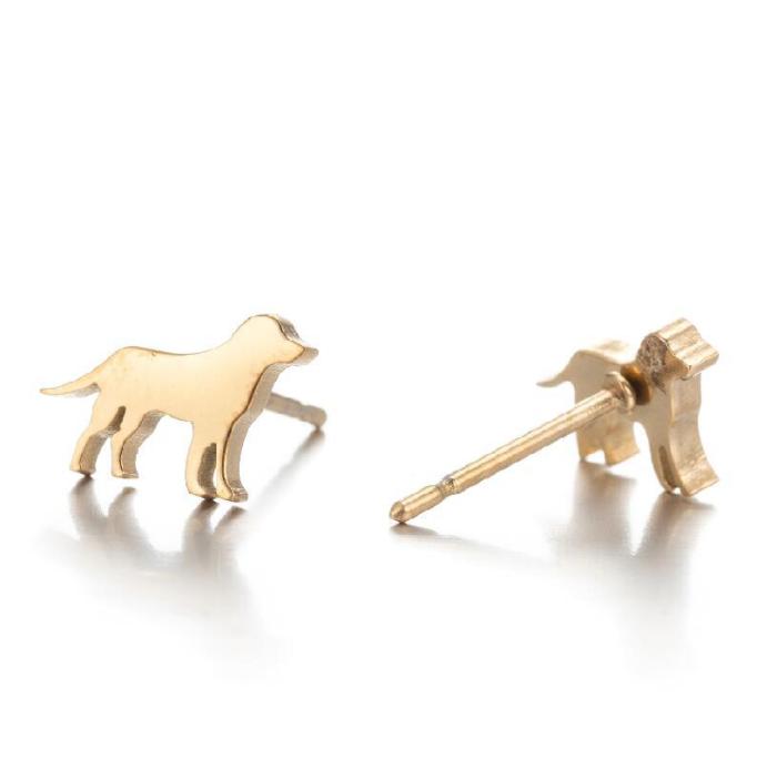 Korean Small Animal Earrings Ins Female Fashion New Cute Pet Dog Earrings Niche Design In Stock Wholesale