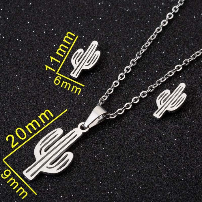 Christmas Fashion Simple Galloping Deer Snowflake Feather Hollow Skull Stud Earrings Necklace Wholesale