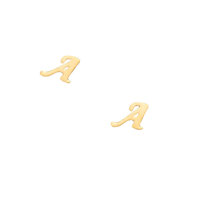 Stainless Steel 26 Letter Pendant Necklace Set European and American New Style Earrings Women's Letter Necklace Niche Accessories Wholesale