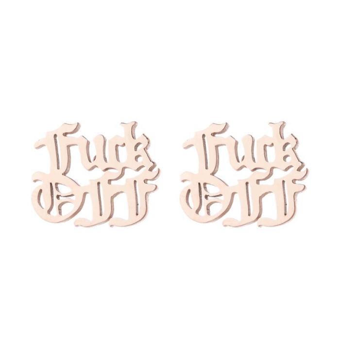 Korean and Japanese Style Stainless Steel Simple Personality Fruit Small Earrings Fashion Simple Strawberry Apple Asymmetric Ear Bone Studs
