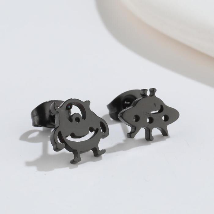 Summer New Cute Small Animal Dachshund Dog Earrings for Women Ins Style Personality Simple Earrings Cross-Border In Stock Wholesale