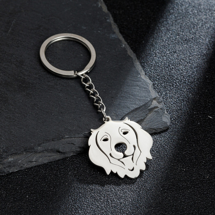 Metal Keychain Stainless Steel New Non-fading Cute Animal Pet Dog Pendant Accessories Wholesale, Necklaces