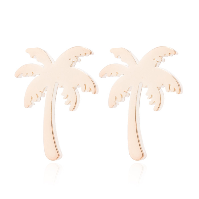 European and American Bohemian Style Coconut Tree Women's Earrings Summer New Fashion Personality Fresh Forest Style Earrings
