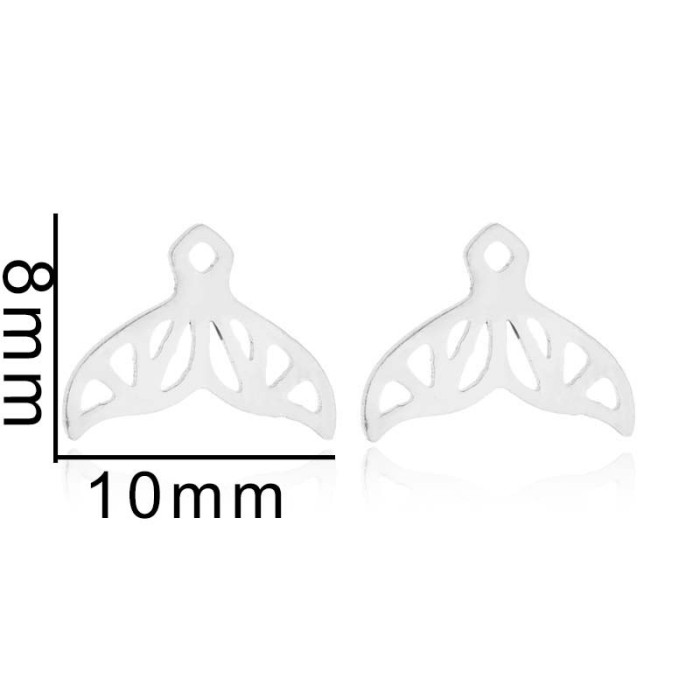 New Women's Earrings INS Simple Whale Tail Jewelry Fashion Mermaid Tail Earrings in Stock Wholesale