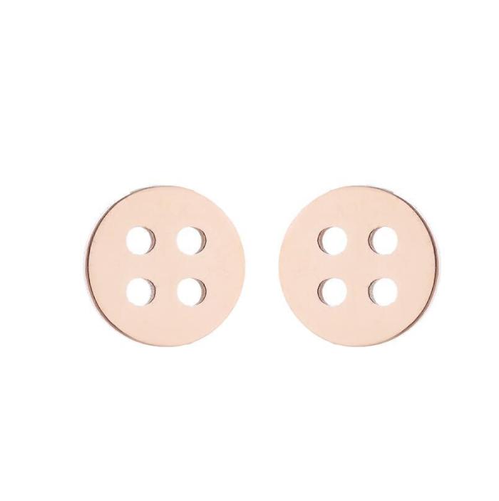Korean and Japanese Style Stainless Steel Simple Personality Fruit Small Earrings Fashion Simple Strawberry Apple Asymmetric Ear Bone Studs