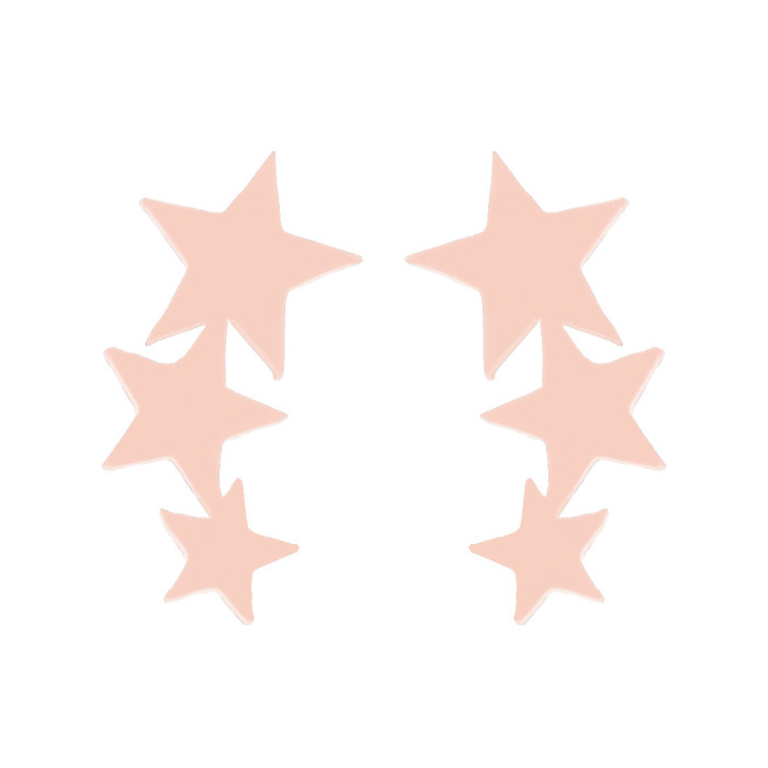 New Black Series Stainless Steel Simple Star Moon Earrings Girl Personality Star Moon Earrings Accessories Wholesale