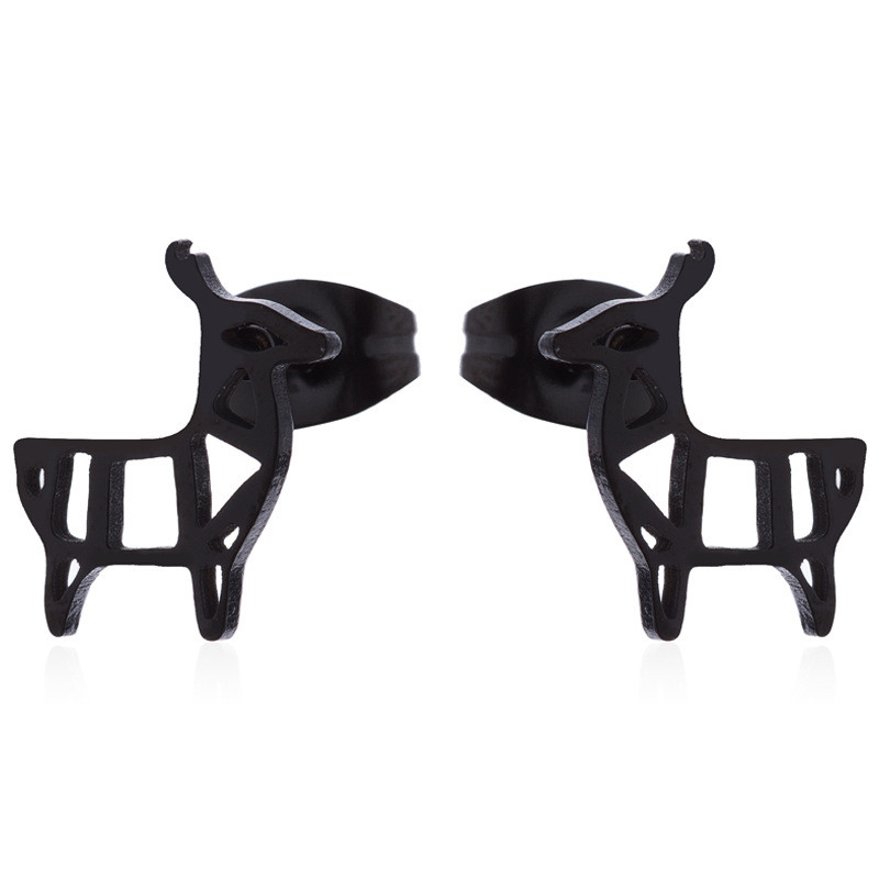 European and American Cute Deer Small Animal Earrings Ins Fashion Christmas Tree Snowflake Snowman Ear Bone Studs European and American Cross-Border Wholesale