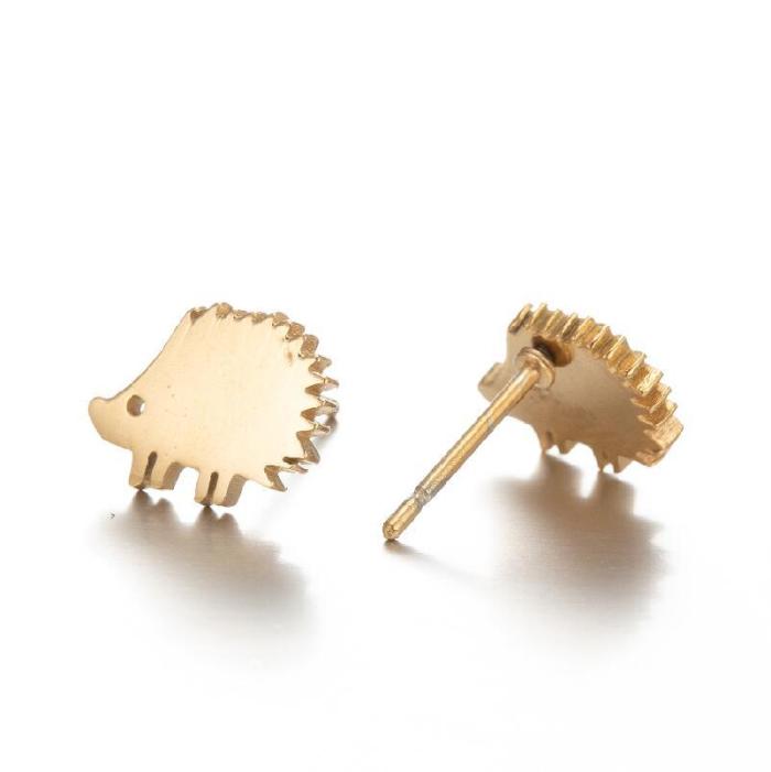 Japanese Style Simple Cute Hedgehog Earrings Ins Fashion Small Mini Animal Earrings Cross-Border Accessories In Stock Wholesale
