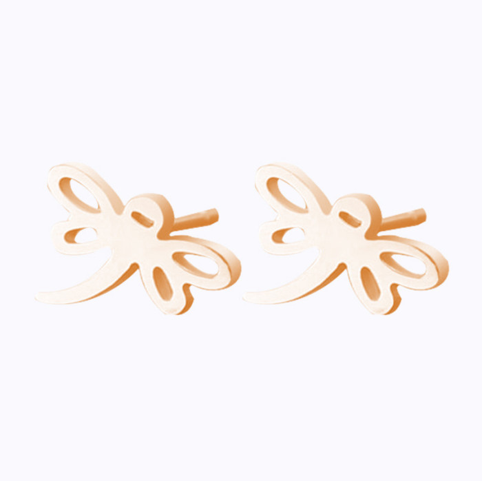Japanese and Korean Style Dragonfly Earrings for Women, Small and Cute, Forest Style, Simple Earrings, Fashionable Animal New Accessories Wholesale
