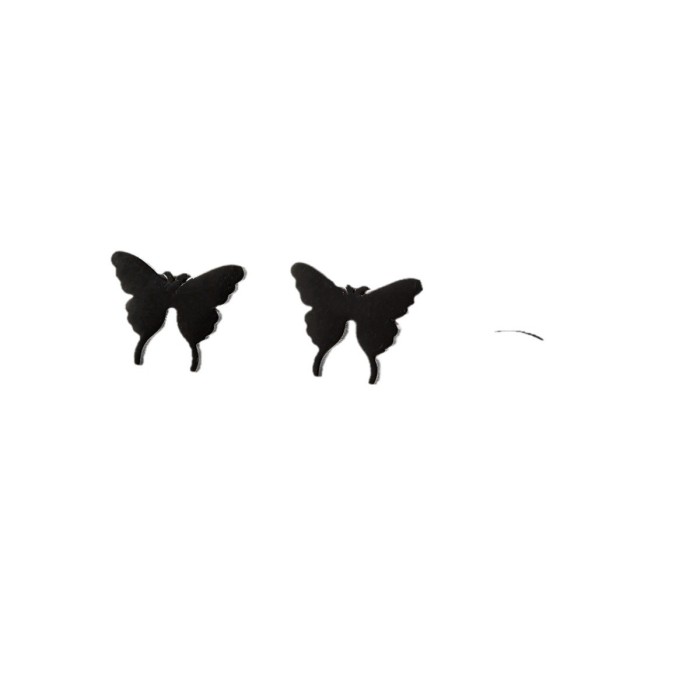 Stainless Steel New Niche Design Sweet Butterfly Earrings Ins Female Light Luxury Korean Version Insect Ear Jewelry In Stock Wholesale