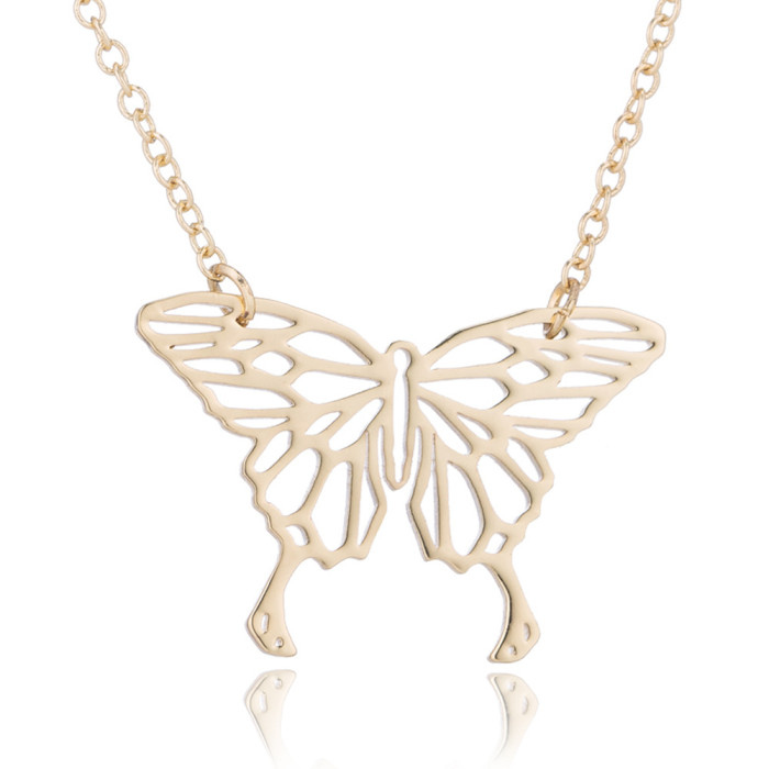 2025 New Stainless Steel Spring Butterfly Fairy Simple Luxury Insect Pendant Collarbone Chain French Cross-Border Accessories