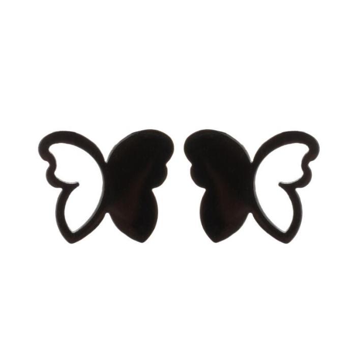 New Butterfly Earrings for Women, Forest Style, Fresh and Simple, Stainless Steel Small Animal, Various Butterfly Earrings, In Stock Wholesale