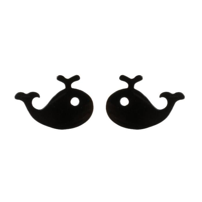 2025 Retro European and American Style Mini Stainless Steel Animal Earrings Cute Giraffe Snake Fish Rabbit Cat Ear Jewelry