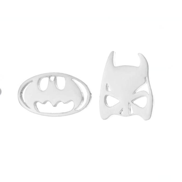 Earrings for Women Simple Stainless Steel Ghost Batman Earrings Small Animal Umbrella Moon Star Earrings Wholesale