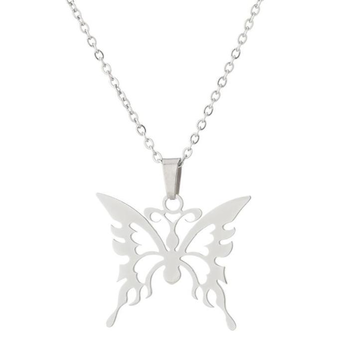 2025 New Stainless Steel Spring Butterfly Fairy Simple Luxury Insect Pendant Collarbone Chain French Cross-Border Accessories