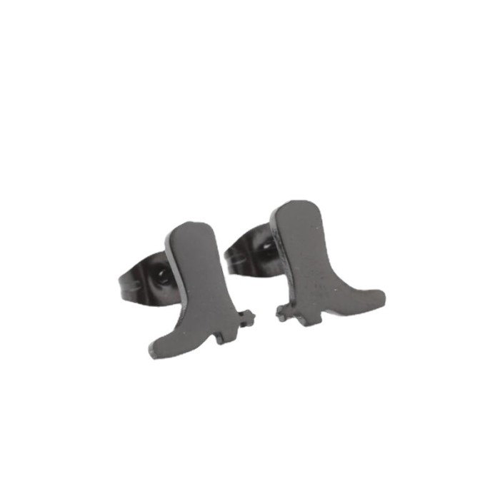 Korean Stainless Steel Material Elegant Personality Simple Boots Geometric Heart Smiley Face Earrings Student Versatile Ear Accessories