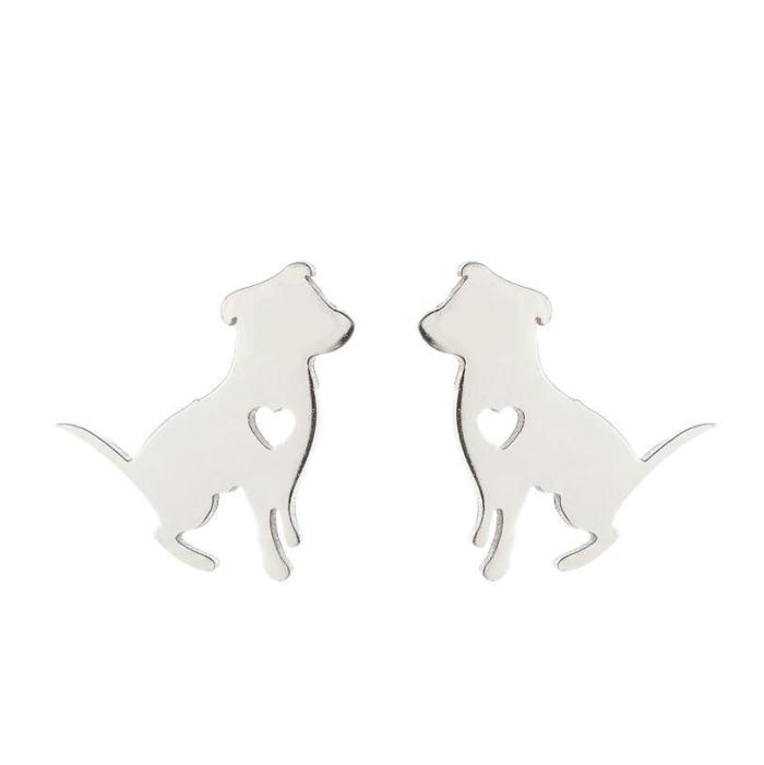 Fashion Animal Earrings Ins Fashion Girl Cute Pet Cat Puppy Rabbit Fish Earrings Ghost Ear Jewelry