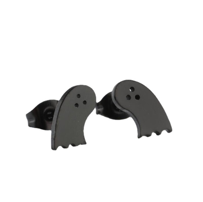Amazon New Animal Earrings Retro Ins Style 18K Gold Cute Ghost Dinosaur Giraffe Earrings