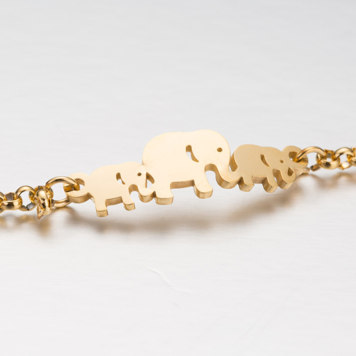Cute Elephant Bracelet Ins Warm Happiness Elephant Cute Little Elephant Girl Temperament Animal Hand Jewelry Gift Wholesale
