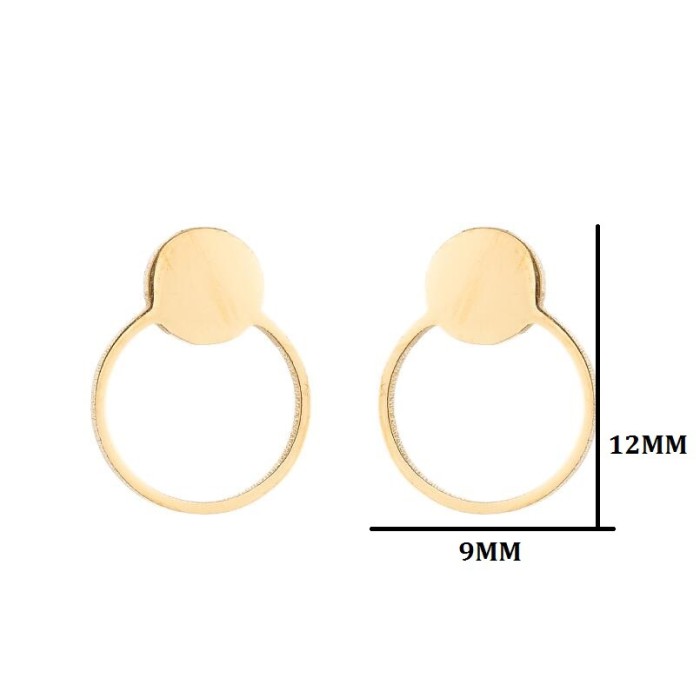 European and American Cross-Border Christmas New Geometric Round Earrings Simple Star Moon Heart Stud Earrings Stainless Steel Snowflake Earrings