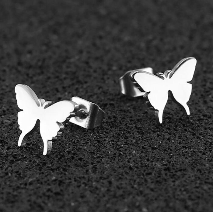 European and American New Simple Insect Earrings Ins Fashion Personality Female Niche Design Cute Butterfly Ear Bone Stud Wholesale