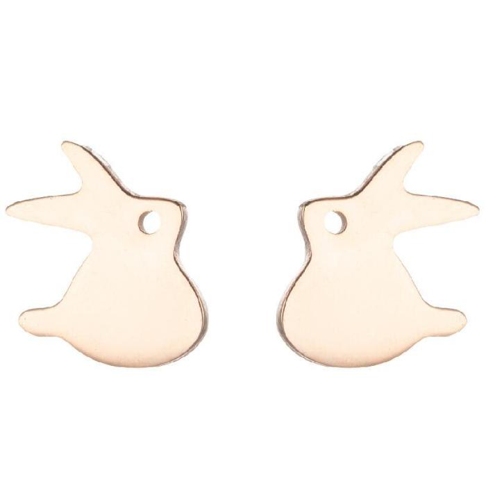 Foreign Trade Earrings New Ins Style Temperament Bear Stud Earrings Fashion Korean Retro Swan Rabbit Ear Bone Studs