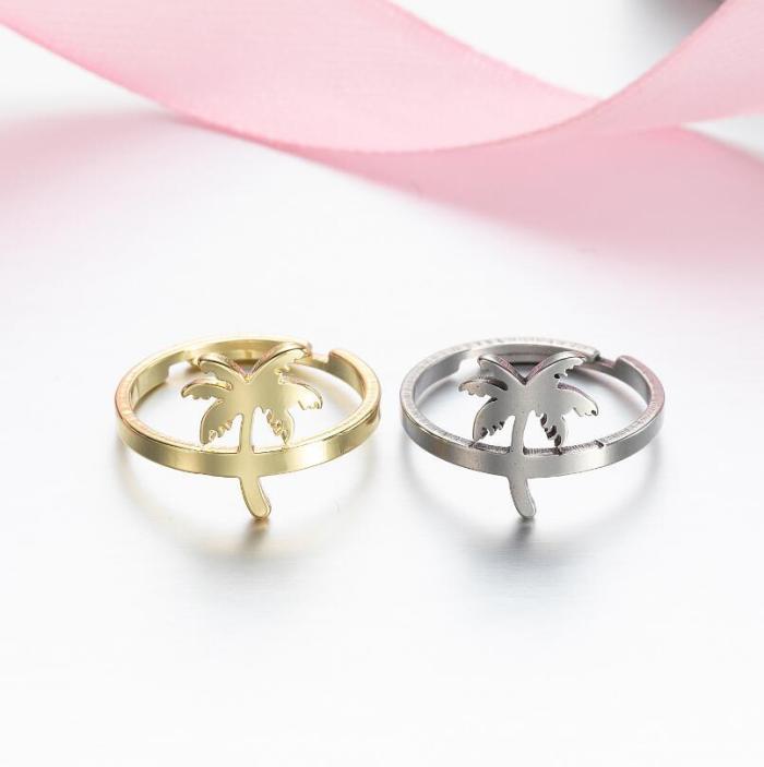 European and American Cross-Border New Stainless Steel Geometric Vintage Adjustable Open Ring Star Moon Hand Jewelry Wholesale In Stock