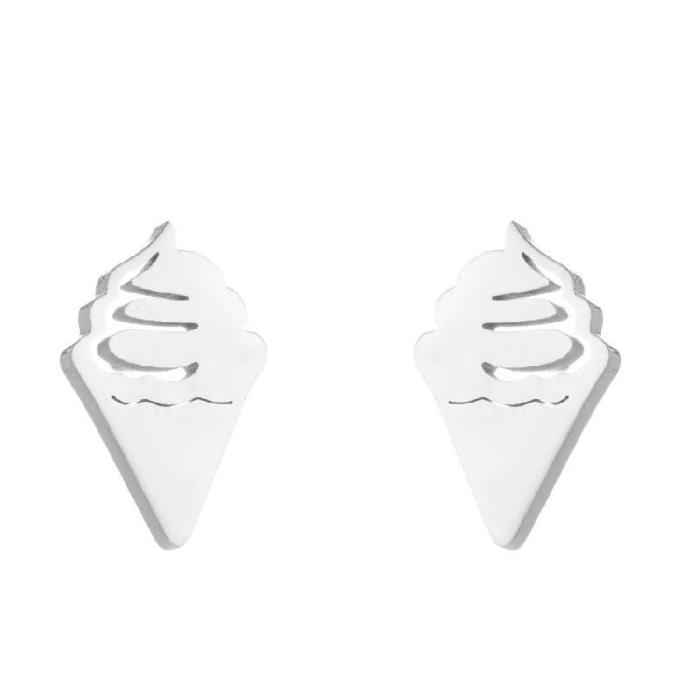 Foreign Trade Amazon New Product Heart Earrings Electroplated Star Musical Note Simple Geometric Niche Earrings Jewelry Wholesale
