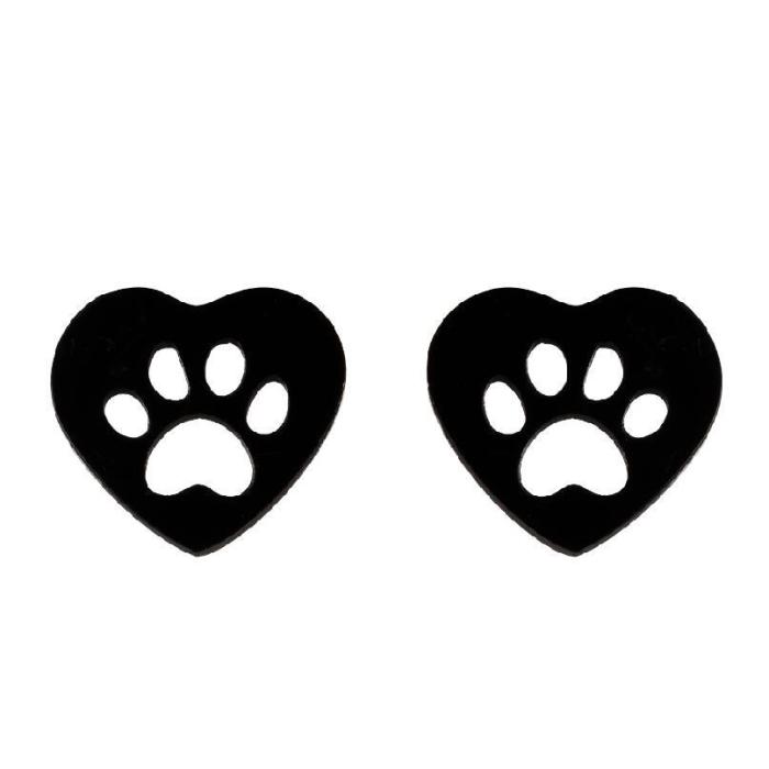 Amazon New Heart-shaped Earrings Ins Style Feminine Korean-style Women's Halloween Accessories Smiley Heart-shaped Earrings Wholesale