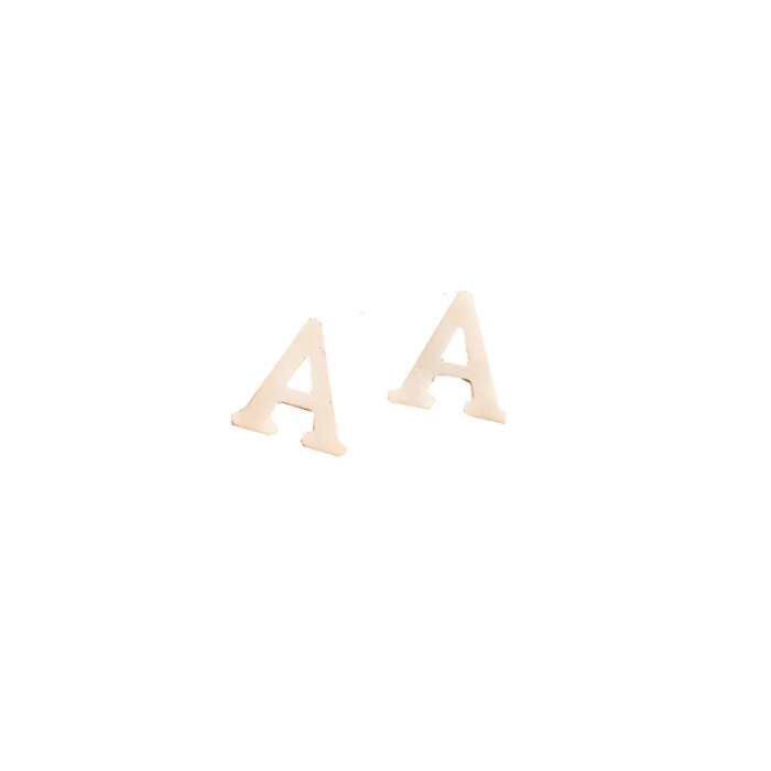 26 Alphabet Earrings Personality Fashion Retro Small Earrings Alphabet Ear Jewelry Manufacturer in Stock Wholesale