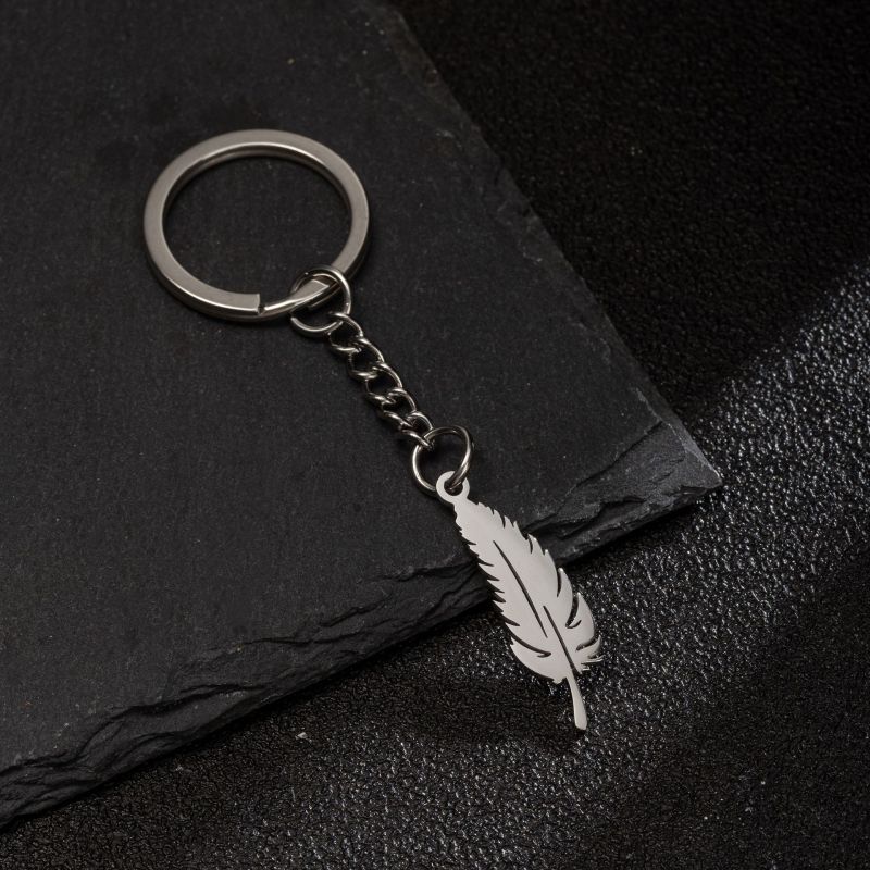 Autumn Winter New Stainless Steel Plant Stamen Small Fresh Pendant Keychain Fashion Sunflower Palm Leaf