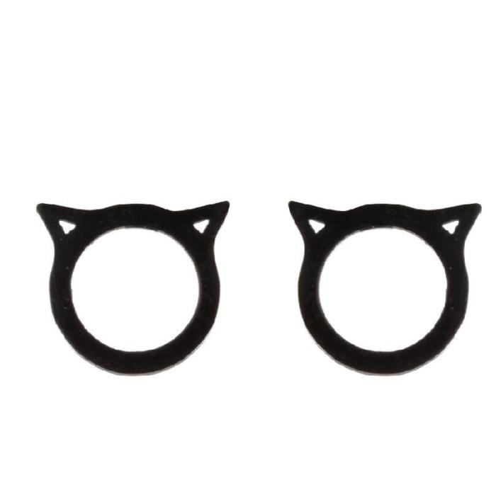 Amazon New Fashion Earrings Electroplated Simple Cat Dolphin Bat Earrings Elegant Simple Ear Bone Studs Wholesale