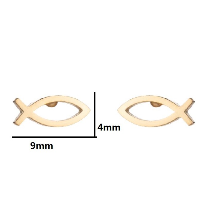 Amazon New Fashion Earrings Electroplated Simple Cat Dolphin Bat Earrings Elegant Simple Ear Bone Studs Wholesale