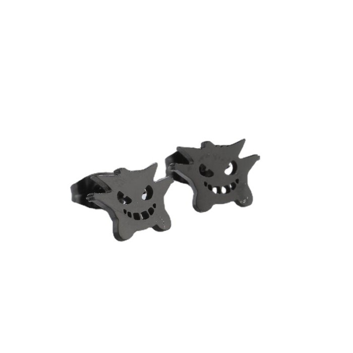 New Style Stainless Steel Mini Quirky Pumpkin Skull Bat Spider Earrings for Christmas and Halloween Wholesale