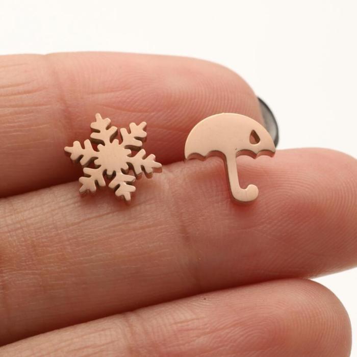 Amazon New Earrings for Girls Cute Spring Summer Butterfly Wings Heart Pattern Personality Stud Earrings In Stock Wholesale
