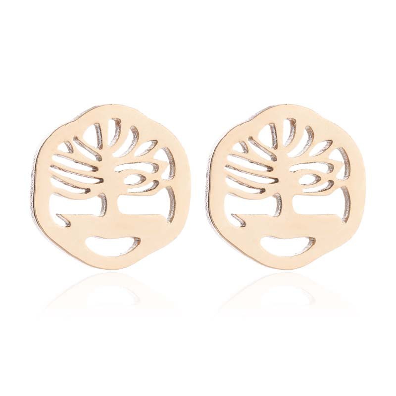 European and American Cross-Border New Rabbit Origami Crane Pendant Necklace Earrings Jewelry Set Vintage 18K Gold Plated Wholesale