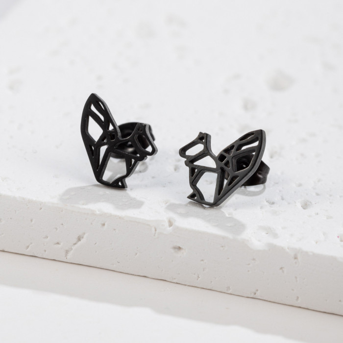 Foreign Trade Cross-Border Stainless Steel Cute Animal Earrings Ins Fashion Cat Rabbit Alpaca Pig Earrings Wholesale
