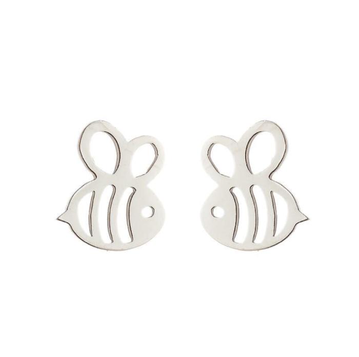 Shuangshuo Stainless Steel Butterfly Earrings for Women, Fresh Hollow Design, Korean Style, Wholesale Small Items Fro...