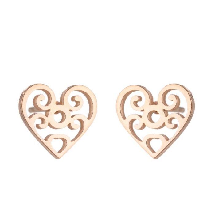 New Flower Earrings Ins Female Casual Ear Jewelry Temperament Geometric Maple Leaf Star Cherry Love Earrings