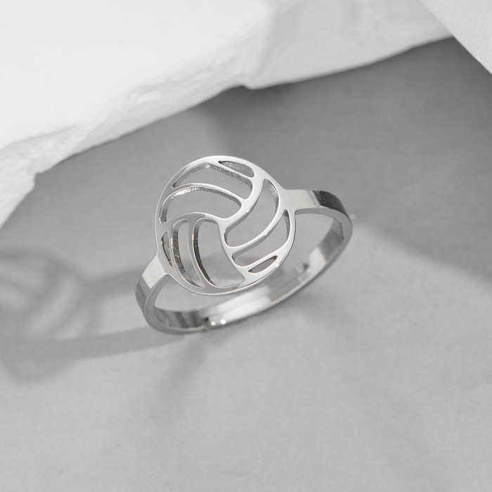 European and American Cross-Border New Stainless Steel Ring Ins Style Female Niche Light Luxury Cute Small Animal Cat Dog Open Ring